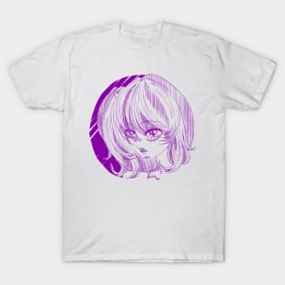 Anime Girl Yandere - Purple T-Shirt